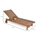 Ver imagem 3 de Espreguiçadeira para Jardim e Varanda Ipanema Polisten Marrom
