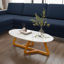 Ver imagem 2 de Mesa de Centro Sala de Estar Classic Oval Branca