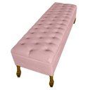 Ver imagem 3 de Cabeceira e Recamier Iza para Cama Box Casal Queen 1.60 - Suede - Sv Decor: Rosa