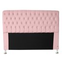 Ver imagem 2 de Cabeceira e Recamier Iza para Cama Box Casal Queen 1.60 - Suede - Sv Decor: Rosa