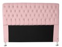 Ver imagem 2 de Cabeceira e Recamier Iza para Cama Box Casal Queen 1.60 - Suede - Sv Decor: Rosa