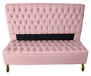 Ver imagem 1 de Cabeceira e Recamier Iza para Cama Box Casal Queen 1.60 - Suede - Sv Decor: Rosa