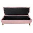 Ver imagem 4 de Cabeceira e Recamier Iza para Cama Box Casal Queen 1.60 - Suede - Sv Decor: Rosa