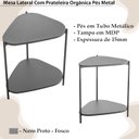 Ver imagem 3 de Mesa Lateral Organica Pe Metal Preto Nero 28016 Artesano