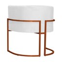 Ver imagem 5 de Poltrona Luana para Sala Base em Bronze Suede Cores - S.A Móveis DS Móveis Branco