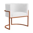 Ver imagem 1 de Poltrona Luana para Sala Base em Bronze Suede Cores - S.A Móveis DS Móveis Branco