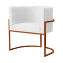 Ver imagem 3 de Poltrona Luana para Sala Base em Bronze Suede Cores - S.A Móveis DS Móveis Branco