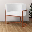 Ver imagem 6 de Poltrona Luana para Sala Base em Bronze Suede Cores - S.A Móveis DS Móveis Branco