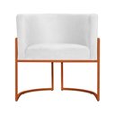 Ver imagem 2 de Poltrona Luana para Sala Base em Bronze Suede Cores - S.A Móveis DS Móveis Branco