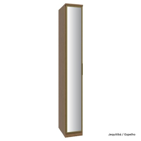 Guarda Roupa Modulado 01 Porta de Vidro 245cm com Prateleira Setiba
