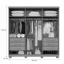 Ver imagem 2 de Guarda Roupa Moscou 6 Portas Benetil Cinamomo