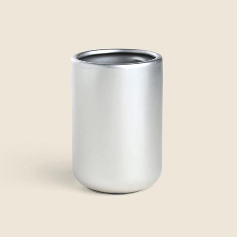 Porta-escova Silver Cerâmica - A\casa