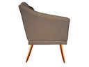 Ver imagem 3 de Poltrona Decorativa Agatha Suede Capuccino Pés Madeira Mz Decor