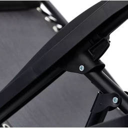 Cadeira Espreguiçadeira Gravidade Zero Praia Piscina Preta - 5 Cadeira Espreguiçadeira Gravidade Zero Praia Piscina Preta - 5