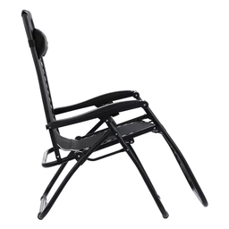 Cadeira Espreguiçadeira Gravidade Zero Praia Piscina Preta - 4 Cadeira Espreguiçadeira Gravidade Zero Praia Piscina Preta - 4