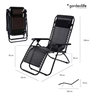 Cadeira Espreguiçadeira Gravidade Zero Praia Piscina Preta - 7