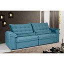 Ver imagem 1 de Sofá Oriental 290 Cm Veludo Azul Turquesa
