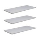 Ver imagem 2 de Kit 03 Prateleiras em Mdf 15mm Branco 15x35cm com Suporte Fixação