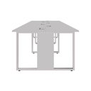 Ver imagem 3 de Plataforma de Trabalho 6 Pessoas 360cm x 120cm Pé Metal Cinza F5 Office
