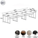 Ver imagem 6 de Plataforma de Trabalho 6 Pessoas 360cm x 120cm Pé Metal Cinza F5 Office