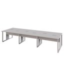 Ver imagem 4 de Plataforma de Trabalho 6 Pessoas 360cm x 120cm Pé Metal Cinza F5 Office