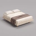 Ver imagem 2 de Cama Box Casal Osaka Flutuante Estilo Japonesa 138x188 Base Estofada Bouclê Bege - Desk Design