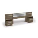 Ver imagem 3 de Cabeceira Para Cama Box Com 2 Mesas De Cabeceira Nogal