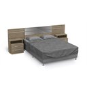 Ver imagem 1 de Cabeceira Para Cama Box Com 2 Mesas De Cabeceira Nogal