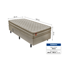 Ver imagem 3 de Cama Box com Colchão Solteiro Molas Max Force Pérola Bege 88x188 Fortezza Colchões
