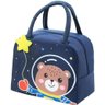 Bolsa Térmica Lancheira Infantil Unissex Porta Marmita Bichinhos Cor:urso Azul - 1
