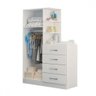 Guarda-roupa Infantil Hora de Aventura com Cômoda 2 Portas 4 Gavetas Branco - Panorama Móveis - 7