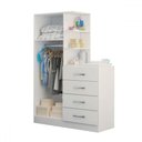 Ver imagem 7 de Guarda-roupa Infantil Hora de Aventura com Cômoda 2 Portas 4 Gavetas Branco - Panorama Móveis