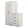 Guarda-roupa Infantil Hora de Aventura com Cômoda 2 Portas 4 Gavetas Branco - Panorama Móveis - 3