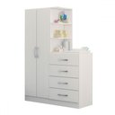 Ver imagem 6 de Guarda-roupa Infantil Hora de Aventura com Cômoda 2 Portas 4 Gavetas Branco - Panorama Móveis