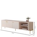 Ver imagem 3 de Rack para Tv 70 Polegadas Olaf Off White Dourado