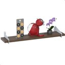 Ver imagem 1 de Prateleira Suspensa Estilo Industrial de Madeira 60cm Fs B:marrom