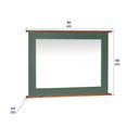 Ver imagem 2 de Espelheira para Banheiro Retangular Dália 3060-80 Linz Móveis - Verde Musgo/imbuia Glazer