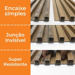 Painel Ripado Madeira PVC 2,9m X 16cm Open Star - 6