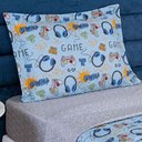 Ver imagem 2 de Kit Colcha Solteiro Infantil Fantasy Dupla Face Microfibra 2 Peças - Games