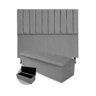 Kit Cabeceira + Calçadeira Baú Cancun Casal 140cm Suede - Ecotec Decor:Cinza - 1