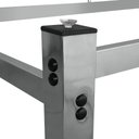 Ver imagem 3 de Pé de Mesa Cromada Valência Tampo Vidro 1,20 Sala Jantar Ql
