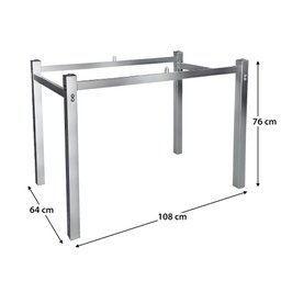 Pé de Mesa Cromada Valência Tampo Vidro 1,20 Sala Jantar Ql - 4