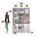Ver imagem 2 de Guarda Roupa Encant 6 Portas 6 Gavetas 1 Espelho Cor:branco
