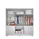 Ver imagem 3 de Guarda Roupa Encant 6 Portas 6 Gavetas 1 Espelho Cor:branco
