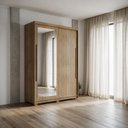 Ver imagem 1 de Guarda-Roupa Doha Intense Solteiro com Espelho MDF 2 Portas de Correr Espaçoso Dormitório Elegante:N