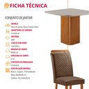 Ver imagem 7 de Mesa de Jantar Eloise 90cm Tampo MDF Vidro Canto Copo com 4 Cadeiras Aline