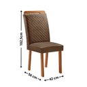 Ver imagem 3 de Mesa de Jantar Eloise 90cm Tampo MDF Vidro Canto Copo com 4 Cadeiras Aline