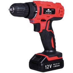 Furadeira Parafusadeira 12v Bateria Bivolt 50pcs Worker - 1