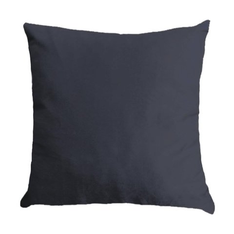 Capa para Almofada em Veludo Liso Quadrada 50x50 Cinza Chumbo