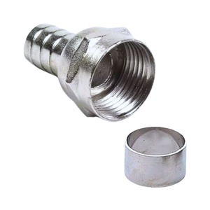 Conector F com Anel para Crimpar Rg 59 Pct com 100pçs